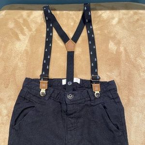 Zara pants and suspenders.  2/3T - Black